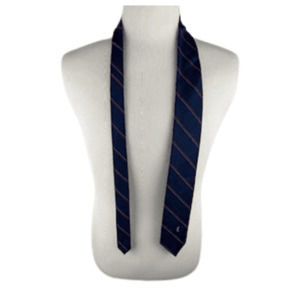 Yves Saint Laurent men's blue, red white stripe tie